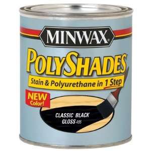   Quart Polyshades Gloss Wood Stain, Classic Black: Home Improvement