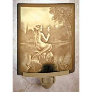   Mirror Lithophane Night Light Art By David Delamare   Fine Porcelain