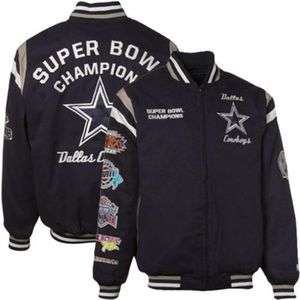 Dallas Cowboys 5 Times Super Bowl Champions Commemorative Twill Jacket 