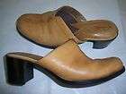 CUTE Clarks Bagel NAVY Tumbled Leather MULE Clogs 8 NEW  
