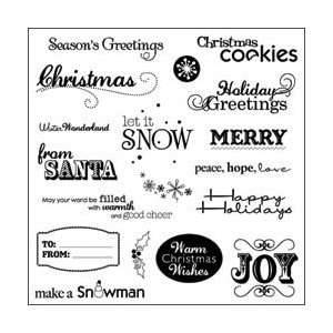  New   Fiskars Simple Stick Cling Rubber Stamps 8X8 Sheet 