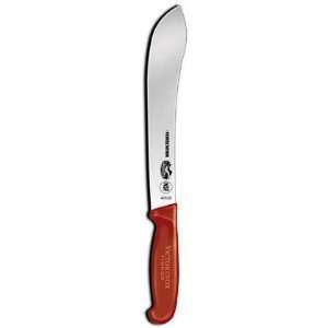 Forschner / Victorinox Butcher Knife, 10 in Straight Blade, Red Handle 