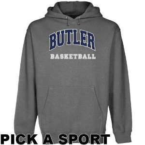 Butler Bulldogs Gunmetal Custom Sport Arch Applique Midweight Pullover 