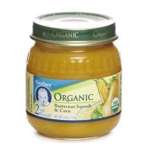  Gerber Organic 2nd Foods Butternut Squash & Corn   4 oz 