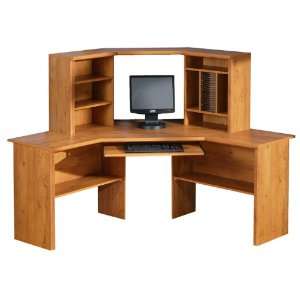   Furniture Prairie Collection Corner Desk, Country Pine: Home & Kitchen