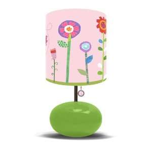    Flower Garden Lamp on Green Base with Ditsy Flower Charm Baby