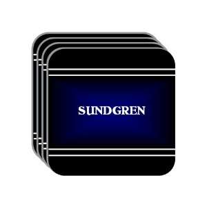 Personal Name Gift   SUNDGREN Set of 4 Mini Mousepad Coasters (black 