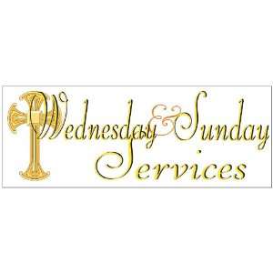  Wednesday & Sunday Services Church Business Banner: Office 