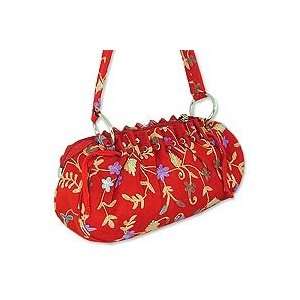  Wool handbag, Romance in Red