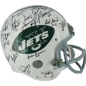  1969 Jets Team Signed Namath Style Throwback Helmet 