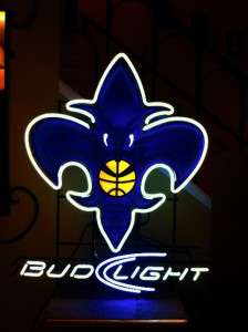 Bud Light USA New Orleans Hornets NBA Beer Bar Neon Sign!! budweiser 