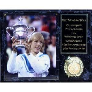  Martina Navratilova 12x15 Marbleized Plaque Sports 