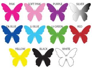 14 Silhouette Butterfly Wall Stickers Removable Nursery  
