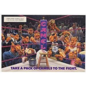   Camel Cigarette Boxing Ring Double Page Print Ad (24280) Home