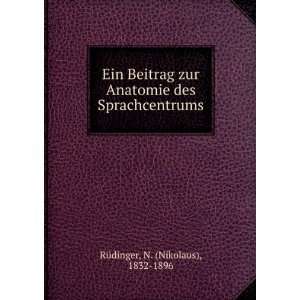   des Sprachcentrums N. (Nikolaus), 1832 1896 RÃ¼dinger Books