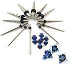 22 Pc Ear Stretching Stainless Steel Taper Kit w/ plugs   Choose plug 