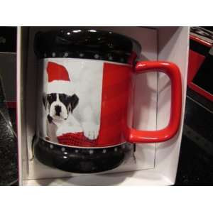 Christmas Holiday Mug Boxer Puppy