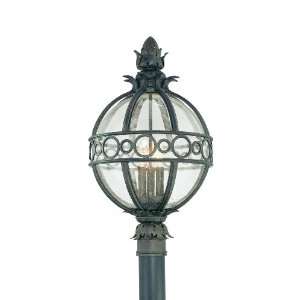  CAMPANILE 3LT POST LANTERN CAMPANILE BRONZE