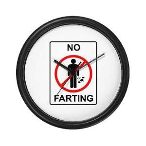  NO FARTING Humor Wall Clock by 