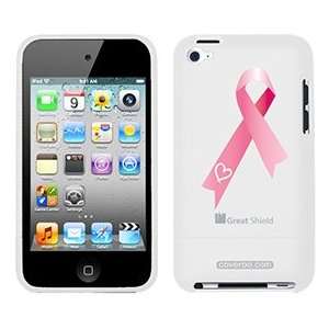  Pink Ribbon Heart on iPod Touch 4g Greatshield Case 