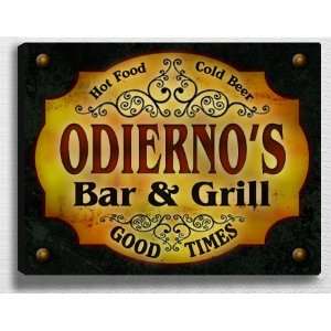  Odiernos Bar & Grill 14 x 11 Collectible Stretched 