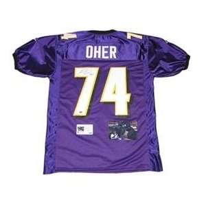  Michael Oher Autographed Jersey   Purple   Autographed NFL 