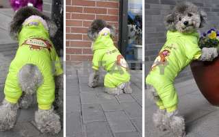   Monkey Fleece Inside Dog Pet Clothes Apparel Jumpsuit Hoodie  