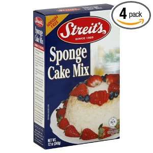 Streits Cake Mix, Sponge, 12 Ounce (Pack of 4):  Grocery 