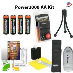 2900mAh AA batteries and pocket charger) for Flip MinoHD, Canon 