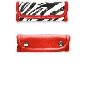  Reversible Red Quilted/B&W Zebra Print Handle Wrap 