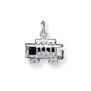  Sterling Silver Streetcar Charm: Jewelry