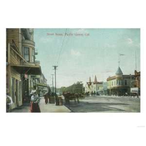  View of a Street Scene   Pacific Grove, CA Giclee Poster 
