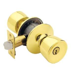  Series Polished Brass Keyed Entry Knobset: Home Improvement