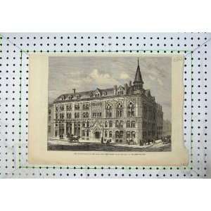  1877 Dock House India Company Building Billiter Square 