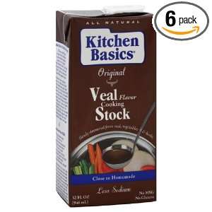 Kitchen Basics Veal Stock, 32 Ounce (Pack of 6)  Grocery 