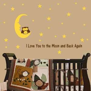  I Love You to the Moon with Owl, Moon and 42 Stars 