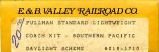   VALLEY RAILROAD CO.   SP DAYLIGHT SCHEME   PULLMAN LIGHTWEIGHT  