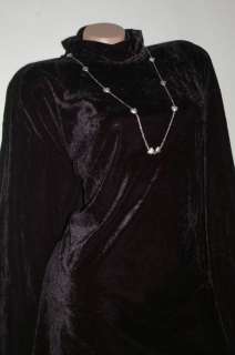 NWT Womens Stardom Black Velvet Long Sleeve Top Blouse  