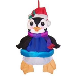  Holiday Penguin Windsock Wind Spinner Patio, Lawn 