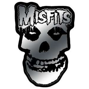  THE MISFITS LOGO AND FIEND SKULL CHROME STICKER