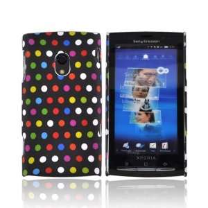   For Sony Ericsson Xperia X10 Rubberized Case Polka Dots Electronics