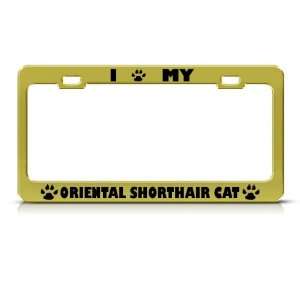  Oriental Shorthair Cat Animal Metal license plate frame 