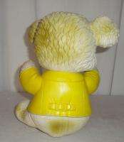 EDWARD MOBLEY RUBBER BEAR YELLOW & WHITE HE SQUEAKS  