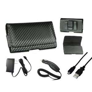 HTC VIVID Premium Pouch, Car Charger, Travel Wall Home Charger USB 