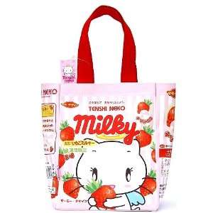 Tenshi Neko Angel Kitty Shopping Tote Bag with Zipper (W9.5x H12x 