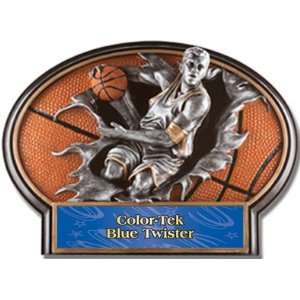  Basketball Burst Out Resin Mens Trophies BLUE COLOR TEK 