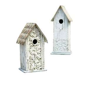  CBK Ltd 12 3/4 Inch H Distressed Wooden Birdhouses with 
