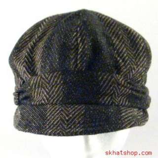 NWT WOOL FOLDABLE NEWSBOY OVERSIZE DRIVER CAP HAT BROWN  