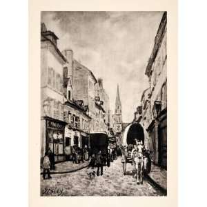  1936 Photolithograph Alfred Sisley Street Rouen City Town 