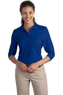 Port Authority Ladies Silk Touch 3/4 Sleeve Sport Shirt  